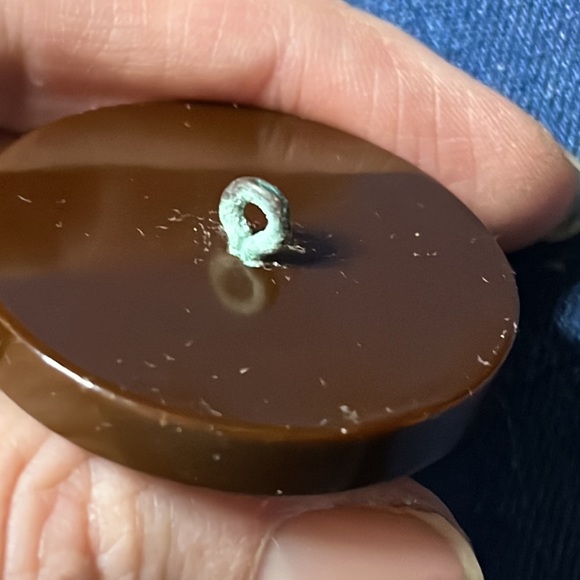 two bakelite buttons patina different sizes for sweater or winter coat - Picture 7 of 8